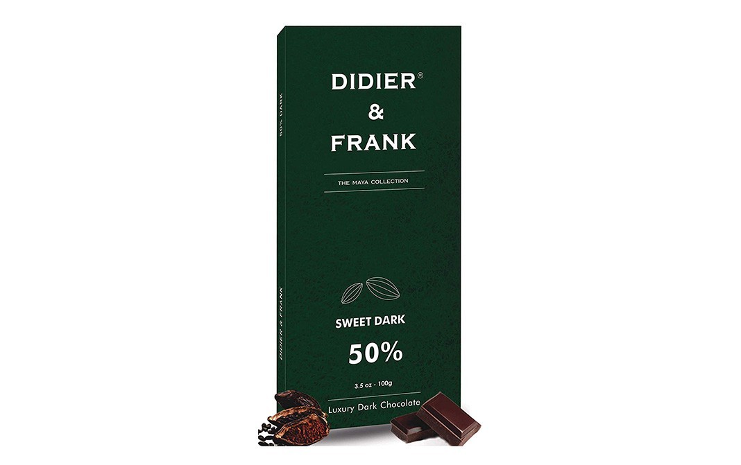 Didier & Frank 50% Sweet Dark Chocolate    Box  100 grams